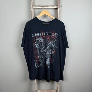 2015 Disturbed Black Band Tour T Shirt size 2XL